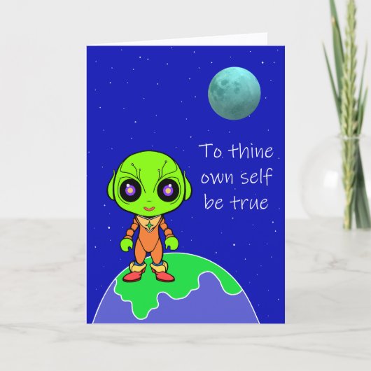 Shakespearian w/ Alien Birthday Card by Jo Images 案内状 (正面)