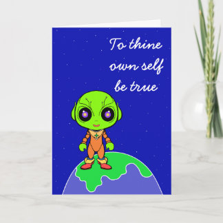 Shakespearian w/ Alien Birthday Card by Jo Images 案内状