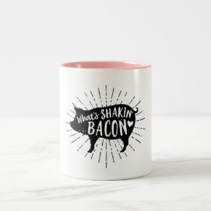Shakinのベーコンのおもしろいはである何 ツートーンマグカップ