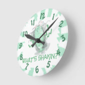 Shakinは何ですか。 Milkshakin! ラウンド壁時計 (傾斜)