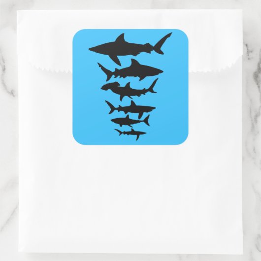 Shaksカラーシルエットアウトライングラフィックデザイン スクエアシール (バッグ)