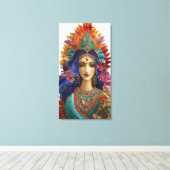 Shakti：神フェミニン- 5鮮やかD Impasto キャンバスプリント (インサイチュ (ウッドフロア))