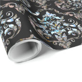 Shalliveyeの光沢のあるバロック式のダマスク織の優雅 ラッピングペーパー (ロールコーナー)