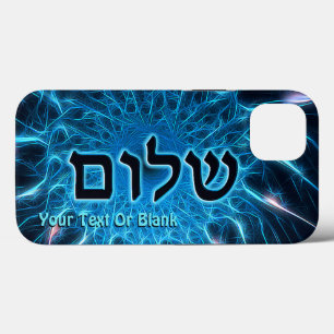Shalomオン青いフラクタルケース – 一致iPhoneケース iPhone 13ケース