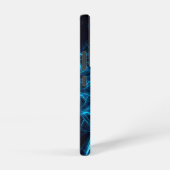 Shalomオン青いフラクタルケース – 一致iPhoneケース Samsung Galaxyケース (右側面)