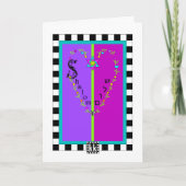 ShalomハートStar of Davidグリーティングカード カード (正面)