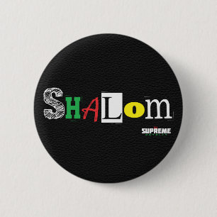 Shalomボタン(黒か三) 缶バッジ