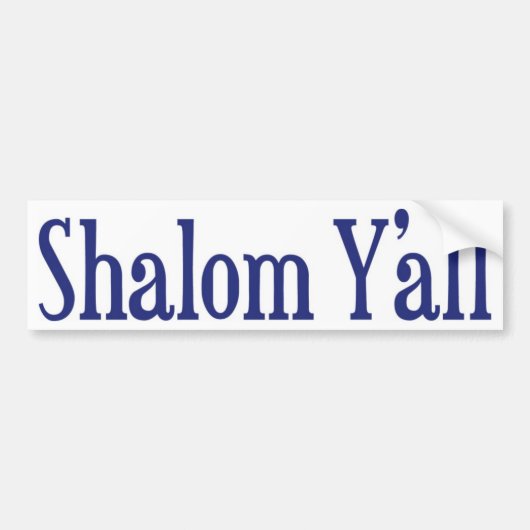 Shalom バンパーステッカー (正面)