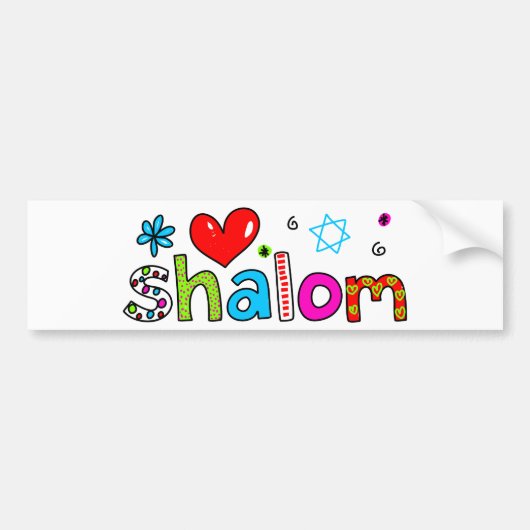 Shalom バンパーステッカー (正面)