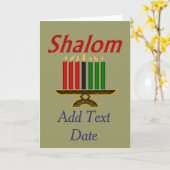 SHALOM:バー（ユダヤ教の）バル・ミツバー、編集文字 カード (黄色い花)