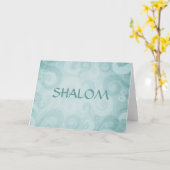 Shalom Blue Swirls カード (黄色い花)