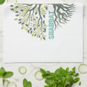 Shalom Tree of Life Ez Hachaim Jewish キッチンタオル (折り畳み)