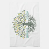 Shalom Tree of Life Ez Hachaim Jewish キッチンタオル (縦)