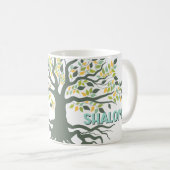 Shalom Tree of Life Ez Hachaim Jewish コーヒーマグカップ (正面右)