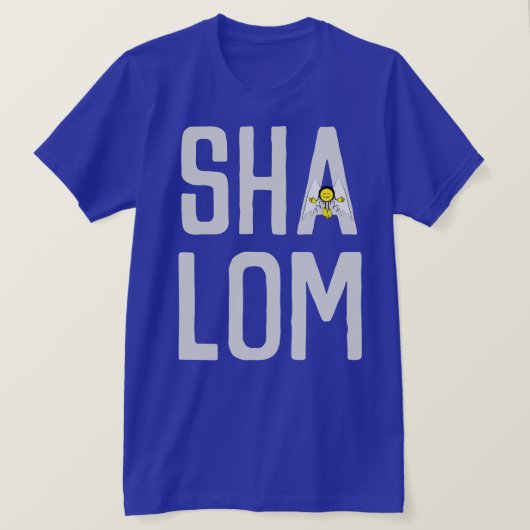 SHALOM with Angel Emoji Tシャツ (デザイン正面)