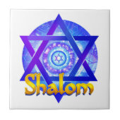 SHALOM with Star of David Medalion タイル (正面)