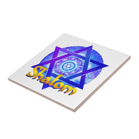 SHALOM with Star of David Medalion タイル (側面)