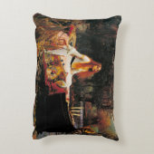 Shalottの女性、ジョンのウォーターハウスによるc. 1888年 アクセントクッション (裏面(縦))