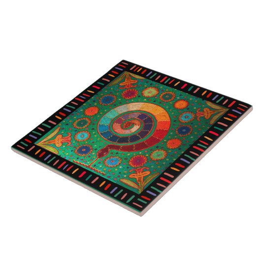 Shaman Huichol Celestial Serpent タイル (側面)