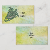 Shamanicのウミガメの記号 + あなたのアイディア及び文字 名刺 (正面/裏面)