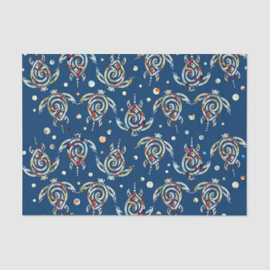 Shamanicのウミガメパターン + あなたのbackgr。 色 薄葉紙 (正面)