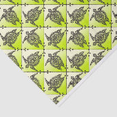 Shamanicのウミガメパターン-緑 薄葉紙 (詳細)