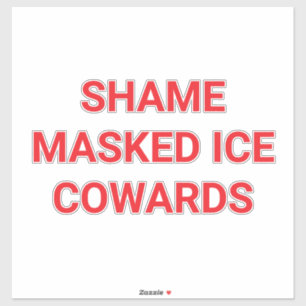 SHAME MASKED ICE-COWARDS ハンカマー アートジャンクハウス ART シール