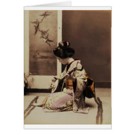 shamisenを遊んでいる日本のな芸者