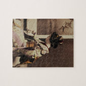 shamisenを遊んでいる日本のな芸者 ジグソーパズル (横)