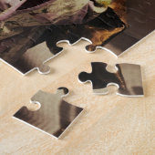 shamisenを遊んでいる日本のな芸者 ジグソーパズル (側面)