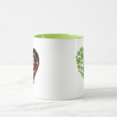 Shamrockとアイルランドのフォトマグになる幸運ハート マグカップ (中央)