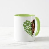Shamrockとアイルランドのフォトマグになる幸運ハート マグカップ (正面右)