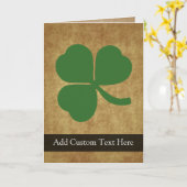Shamrockとヴィンテージ金ゴールド カード (黄色い花)