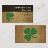 Shamrockとヴィンテージ金ゴールド 名刺 (正面/裏面)