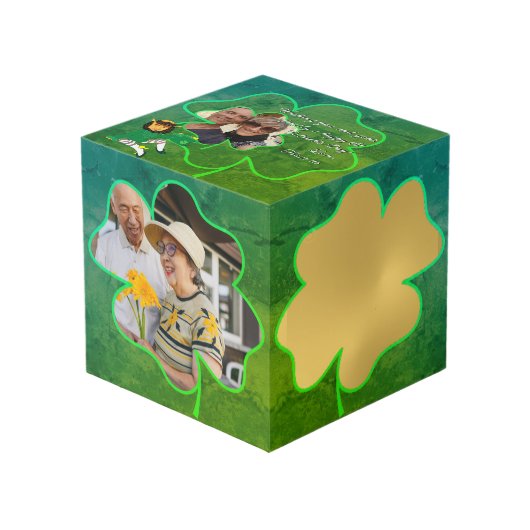 Shamrockフレーム4枚 フォトキューブ (正面アングル)