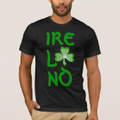 Shamrock 'アイルランド' Tシャツ縦黒 Tシャツ (正面)
