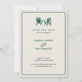 Shamrock Adirondackチェア日付を保存 セーブザデート (正面)