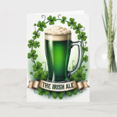 Shamrock Beer Glass Pattern Card カード (正面)