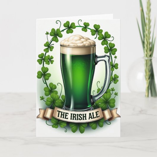 Shamrock Beer Glass Pattern Card カード (正面)