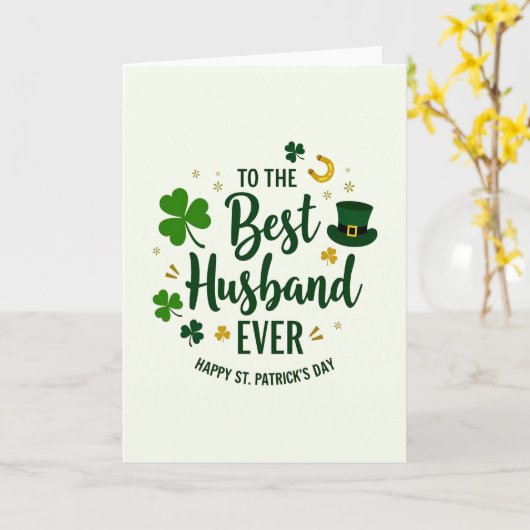 Shamrock Best Husband Ever Card カード (黄色い花)