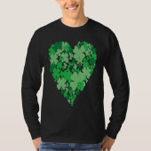 Shamrock Big Heart St Patrick's Day Cute Irish Tシャツ (正面)