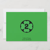 Shamrock Birthday Party Invitation with Photo 招待状 (裏面)