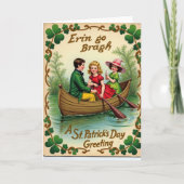 Shamrock Boat Ride St Patricks Card カード (正面)