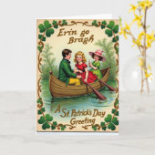 Shamrock Boat Ride St Patricks Card カード (黄色い花)