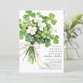 Shamrock Bouquet Bridal Shower Invitation 招待状 (スタンド正面)