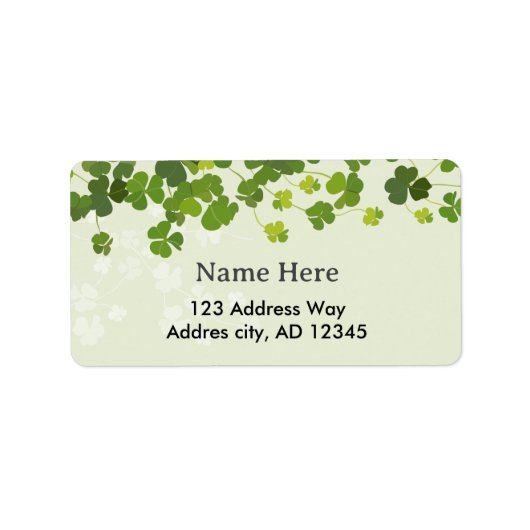 Shamrock bouquet, st patrick's day ラベル (正面)