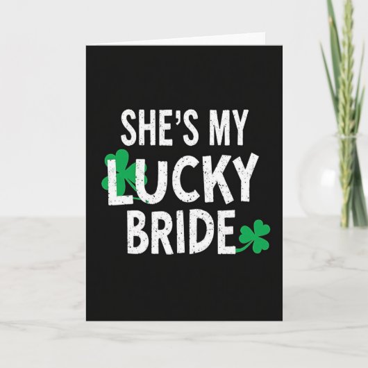 Shamrock Bride Lucky Pattern Card カード (正面)