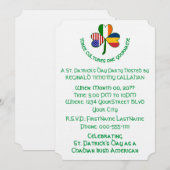 Shamrock Chadian Ireland USA Personalize Text 招待状 (正面/裏面)