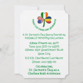 Shamrock Chadian Ireland USA Personalize Text 招待状 (正面)
