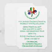 Shamrock Chilean Ireland USA Personalize Text 招待状 (正面/裏面)